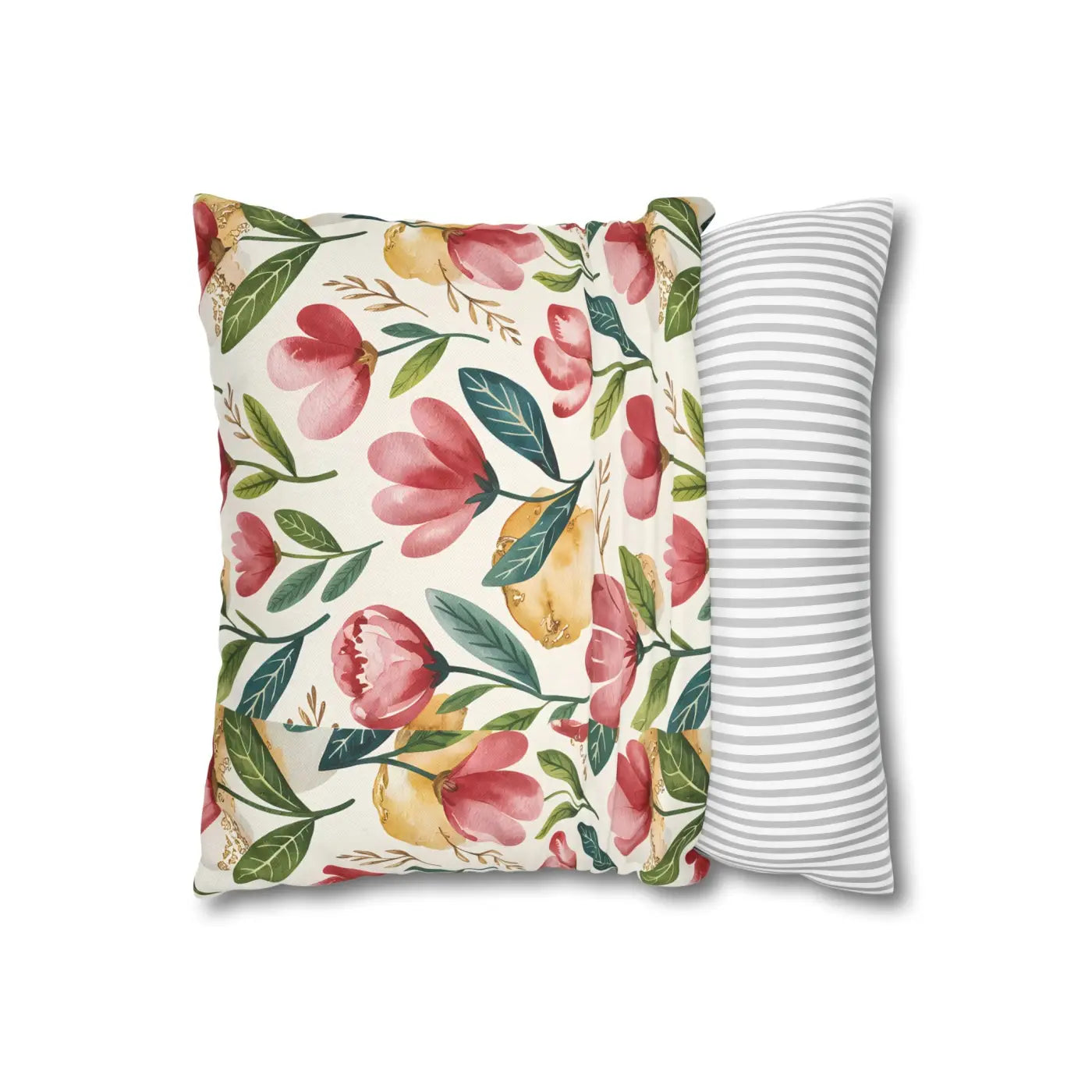 Floral Decorative Pillowcase - Spun Polyester Cozy Accent - DipaliZ