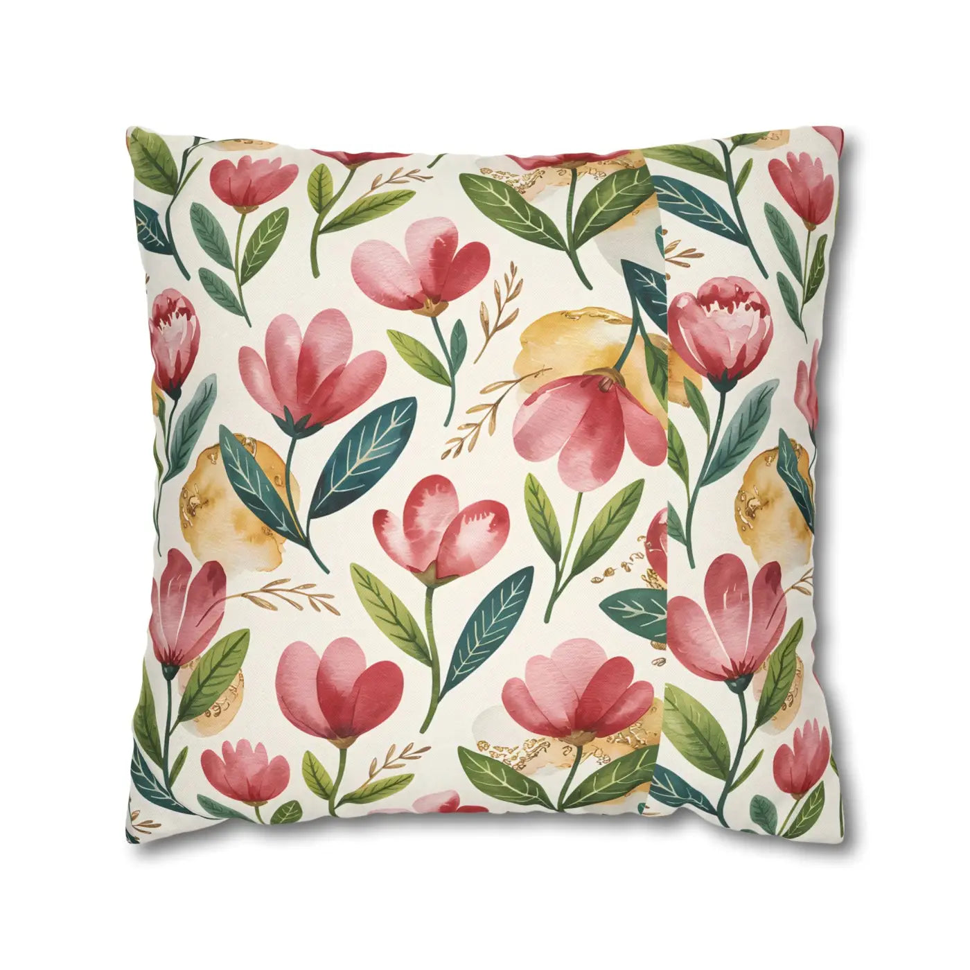 Floral Decorative Pillowcase - Spun Polyester Cozy Accent - DipaliZ