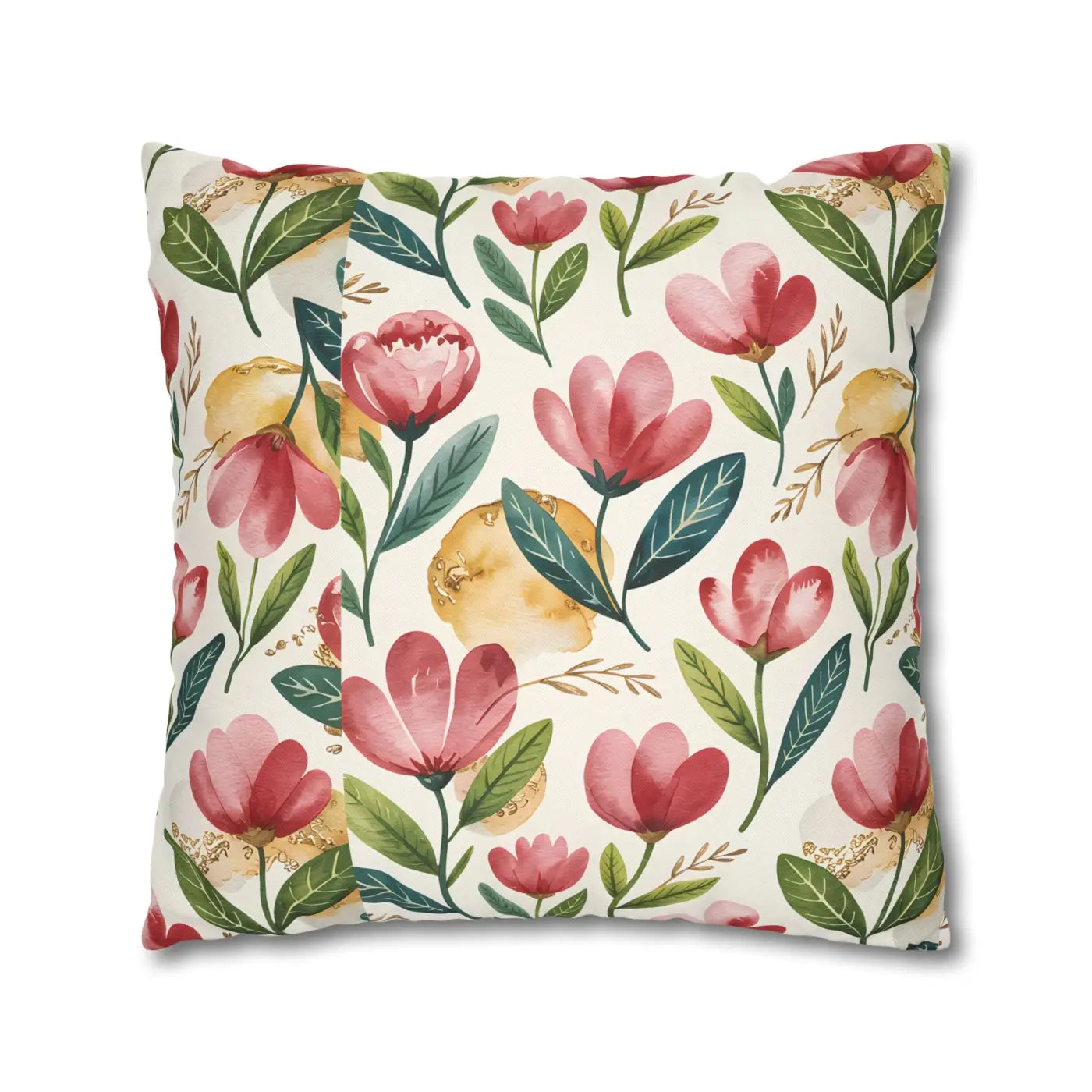 Floral Decorative Pillowcase - Spun Polyester Cozy Accent - DipaliZ