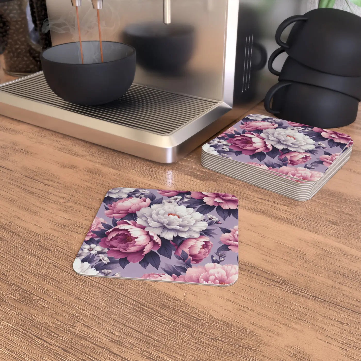 Stunning Floral Design Coasters - Elegant Home Decor - DipaliZ