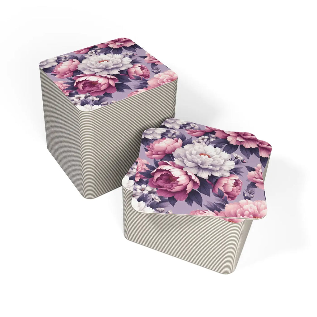 Stunning Floral Design Coasters - Elegant Home Decor - DipaliZ