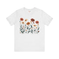 Vibrant Floral Design Short Sleeve Tee - Unisex Cotton - DipaliZ