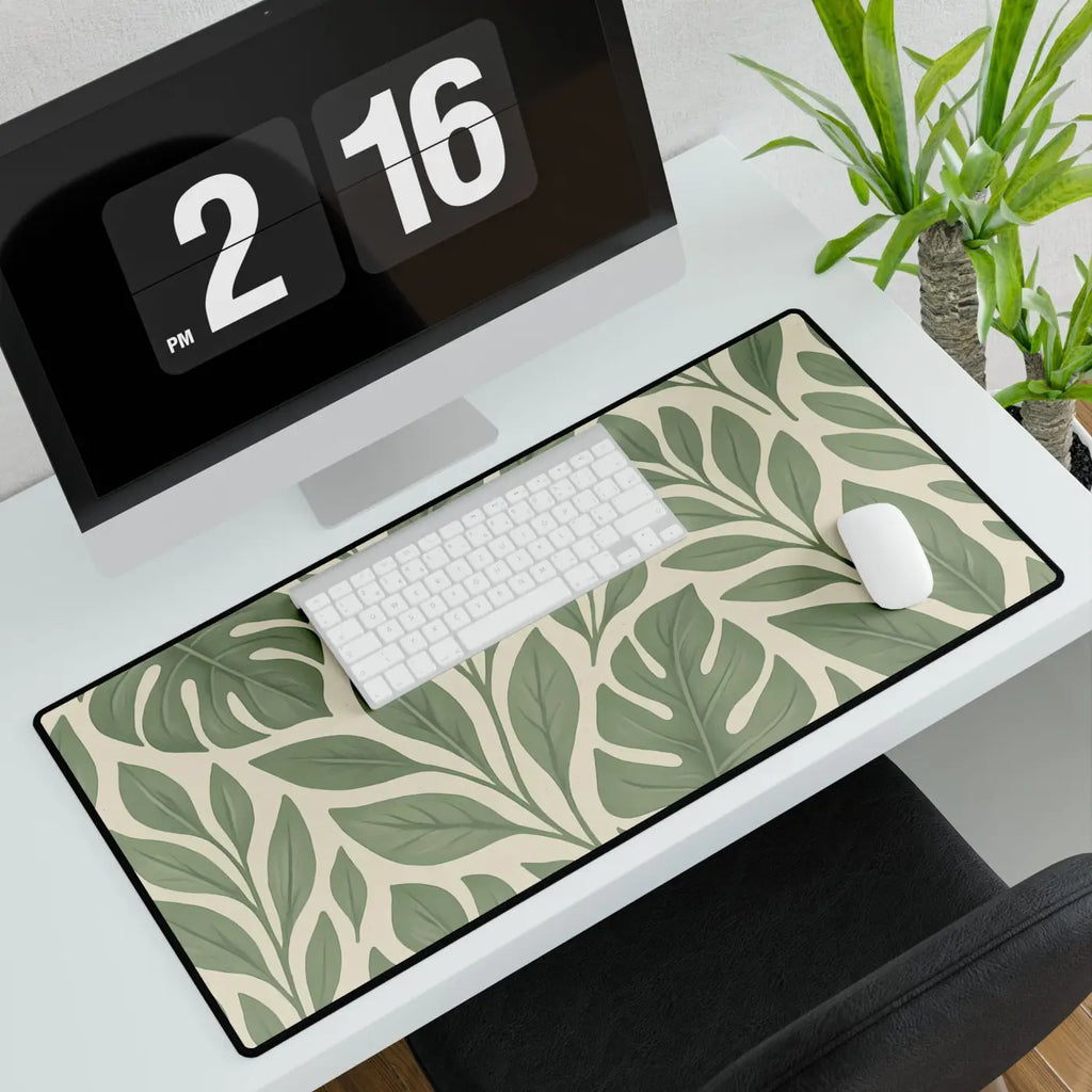 Leaves Desk Mat - Stylish Home Office Essential - DipaliZ