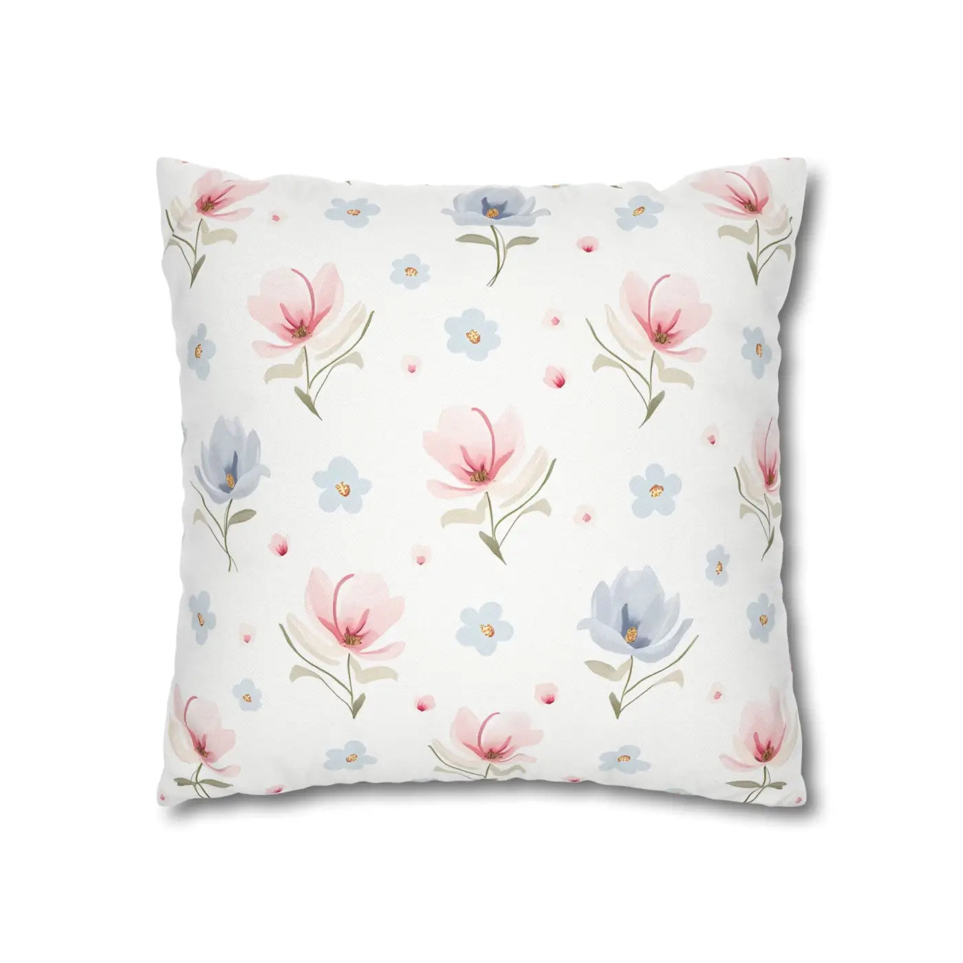 Floral Dream Square Pillowcase - Spun Polyester Home Decor - DipaliZ