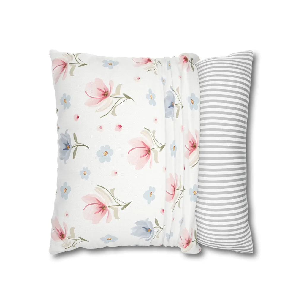Floral Dream Square Pillowcase - Spun Polyester Home Decor - DipaliZ