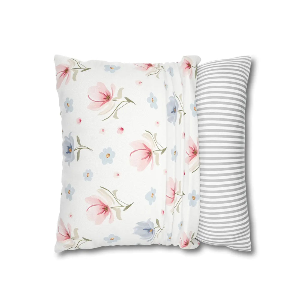 Floral Dream Square Pillowcase - Spun Polyester Home Decor - DipaliZ