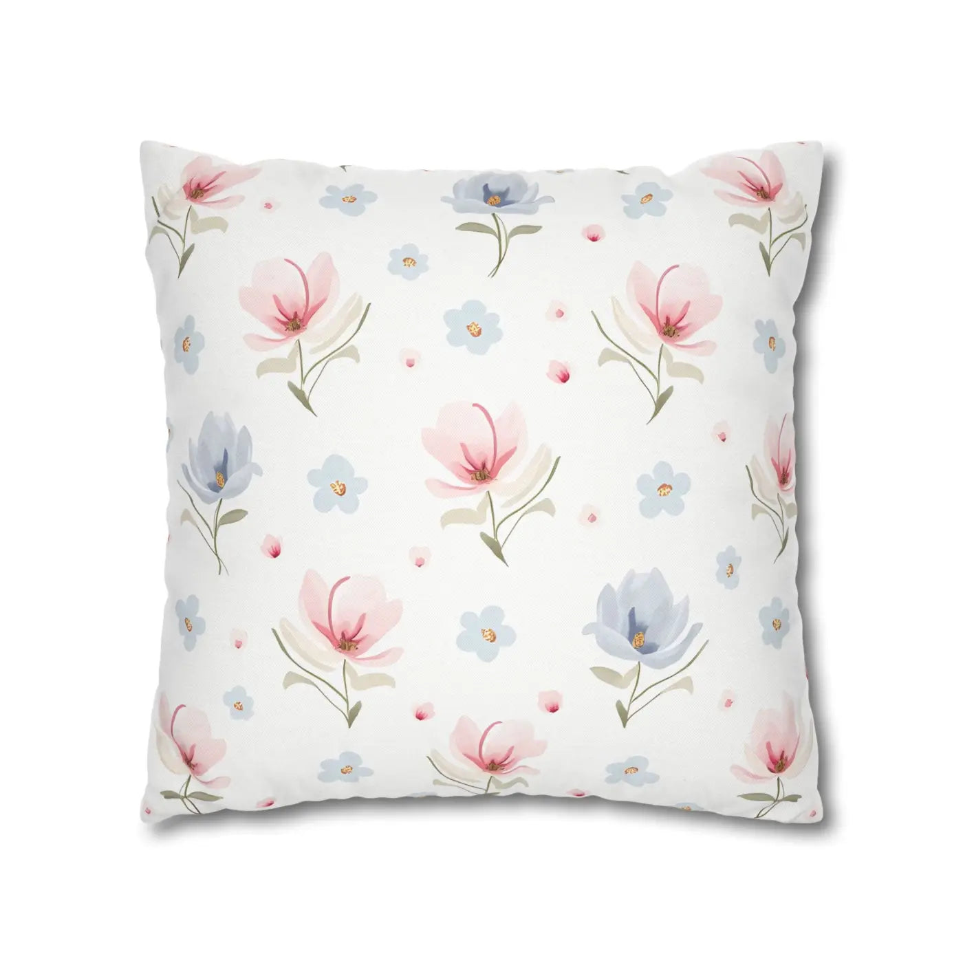 Floral Dream Square Pillowcase - Spun Polyester Home Decor - DipaliZ