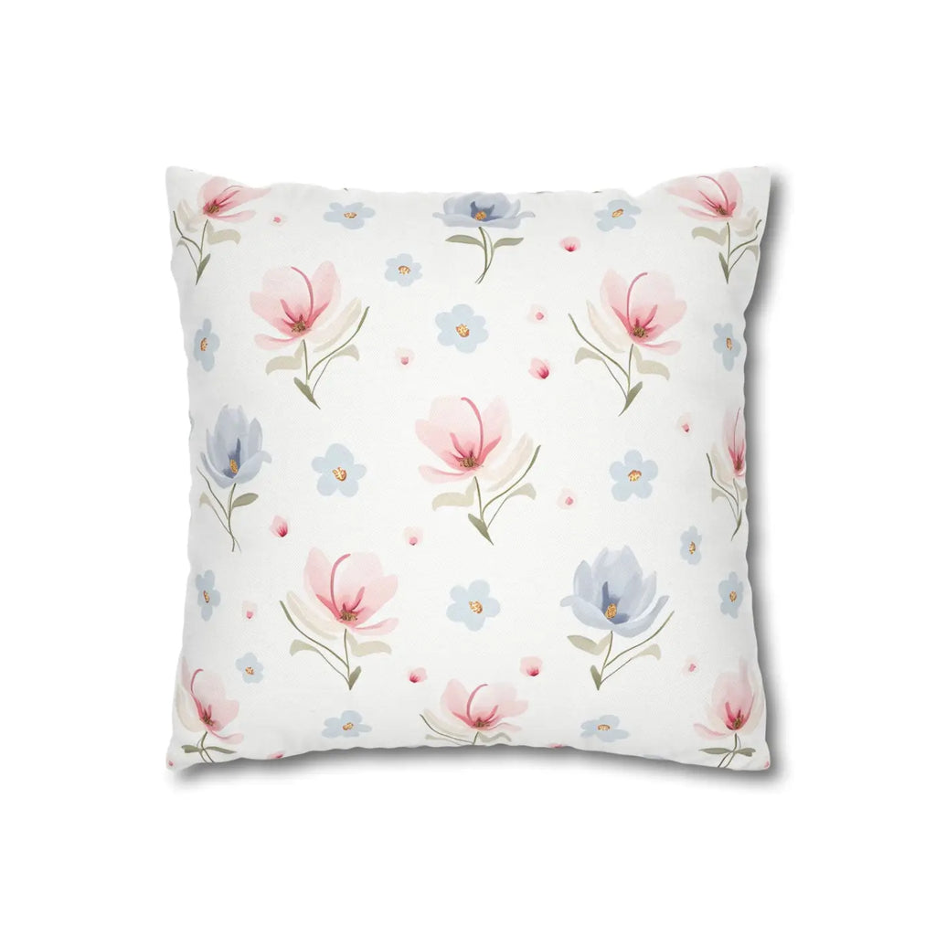 Floral Dream Square Pillowcase - Spun Polyester Home Decor - DipaliZ