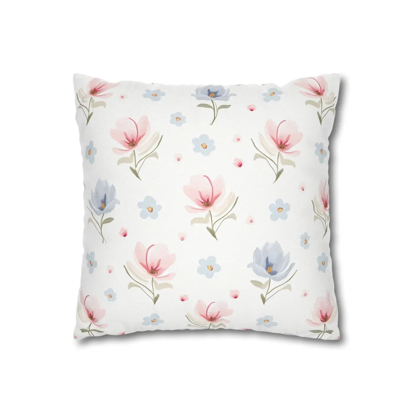 Floral Dream Square Pillowcase - Spun Polyester Home Decor - DipaliZ