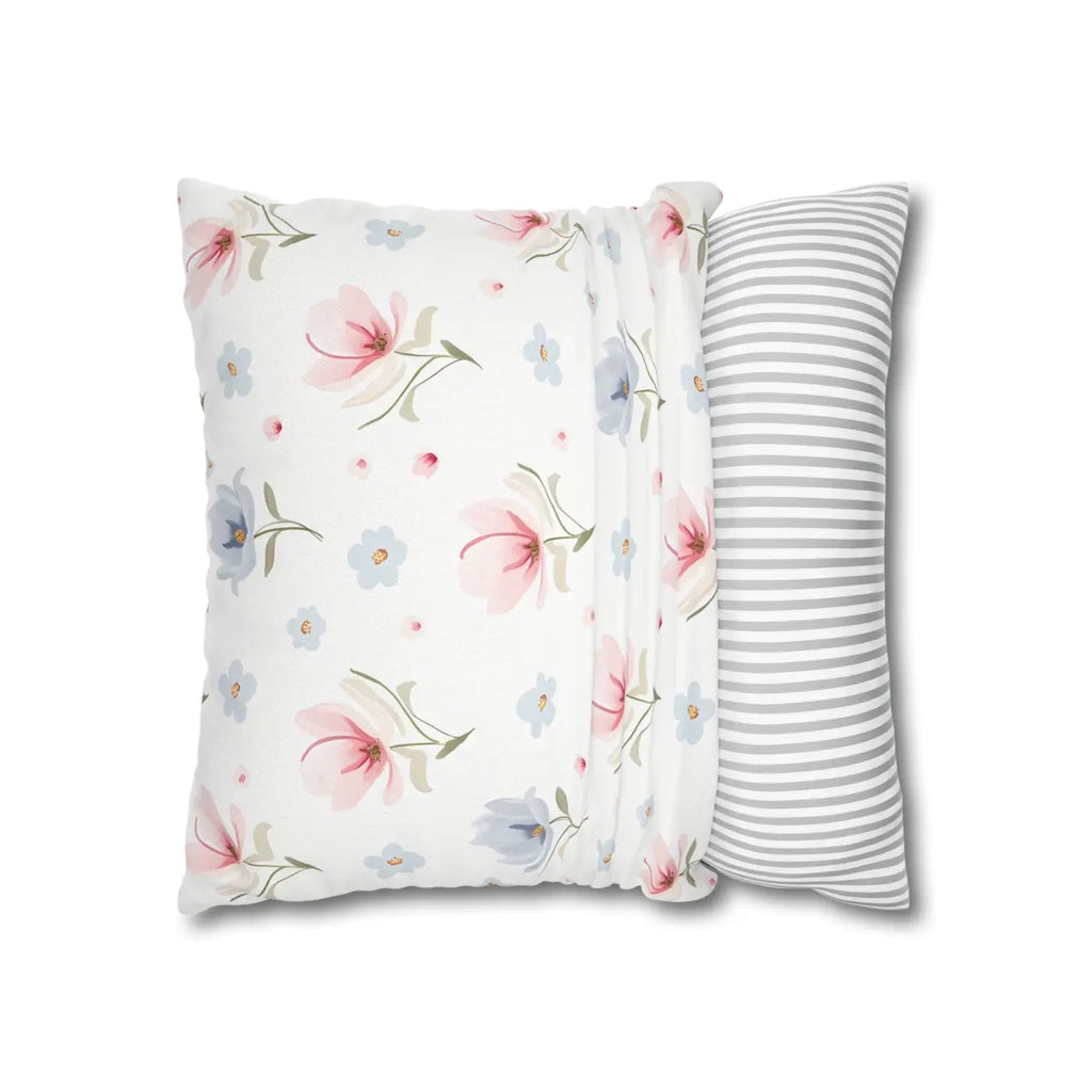 Floral Dream Square Pillowcase - Spun Polyester Home Decor - DipaliZ