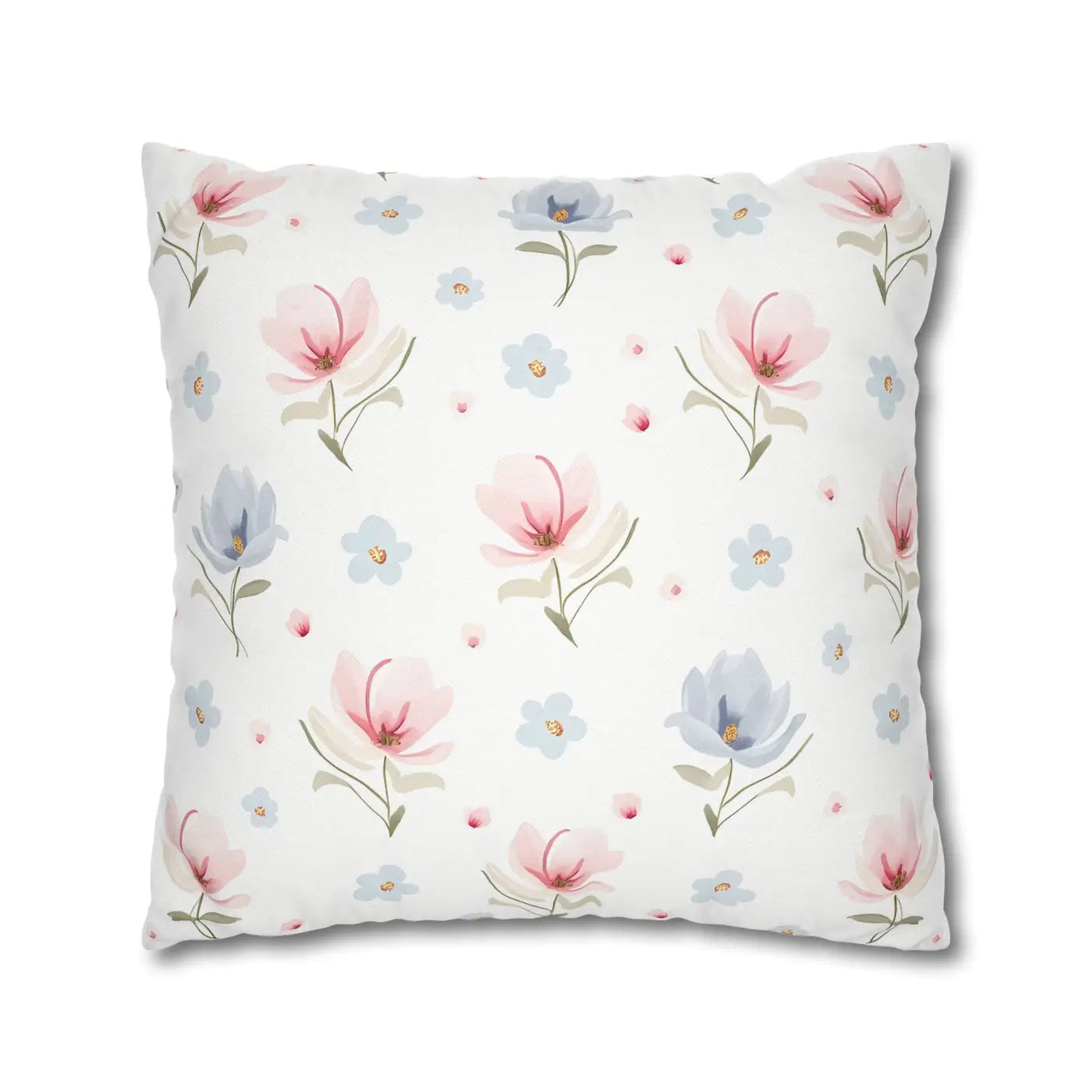 Floral Dream Square Pillowcase - Spun Polyester Home Decor - DipaliZ