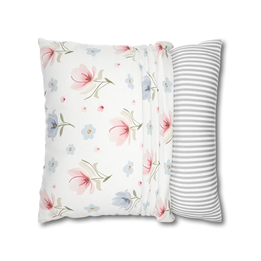 Floral Dream Square Pillowcase - Spun Polyester Home Decor - DipaliZ