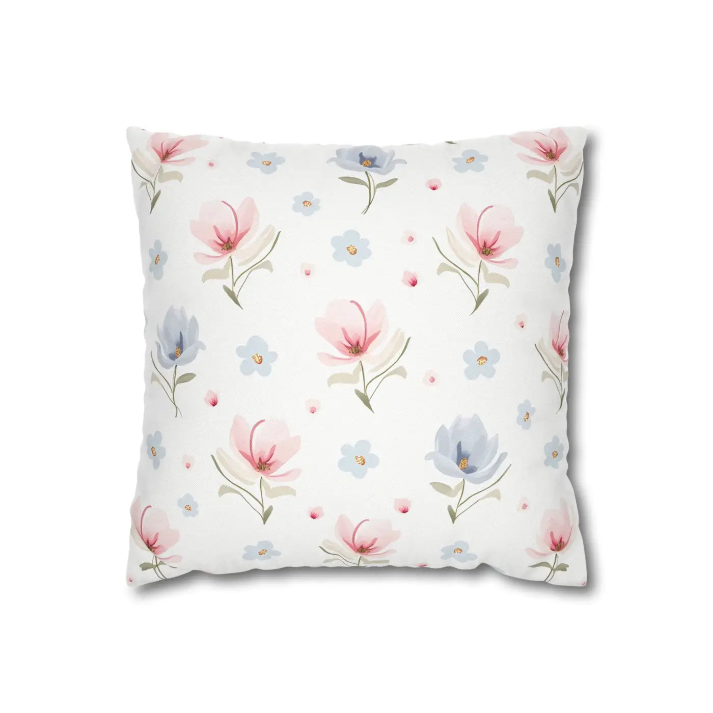 Floral Dream Square Pillowcase - Spun Polyester Home Decor - DipaliZ
