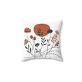 Elegant Square Pillow - Floral Modern Botanical Decor - DipaliZ