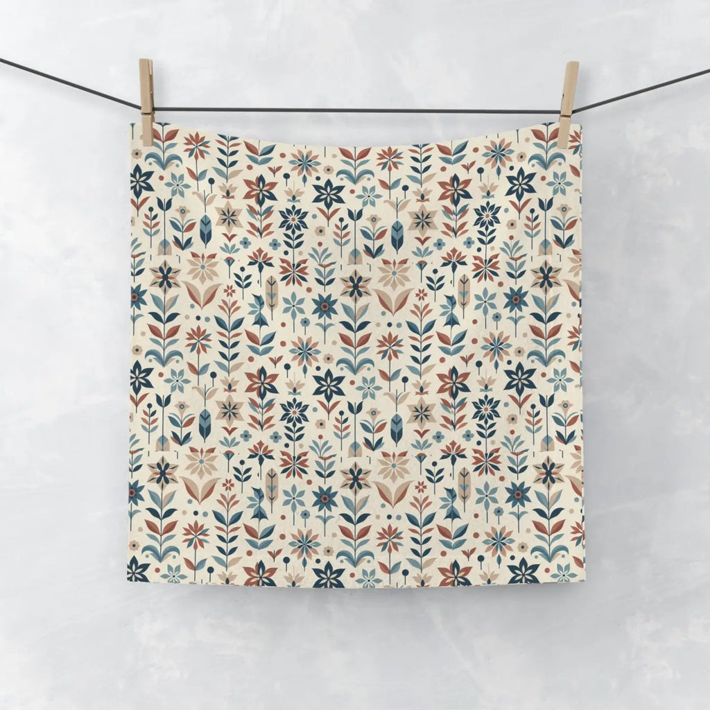 Floral Face Towel - Luxury Home Spa Gift - DipaliZ
