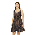 Womens Skater Dress - Curve Flattering Black Design - DipaliZ