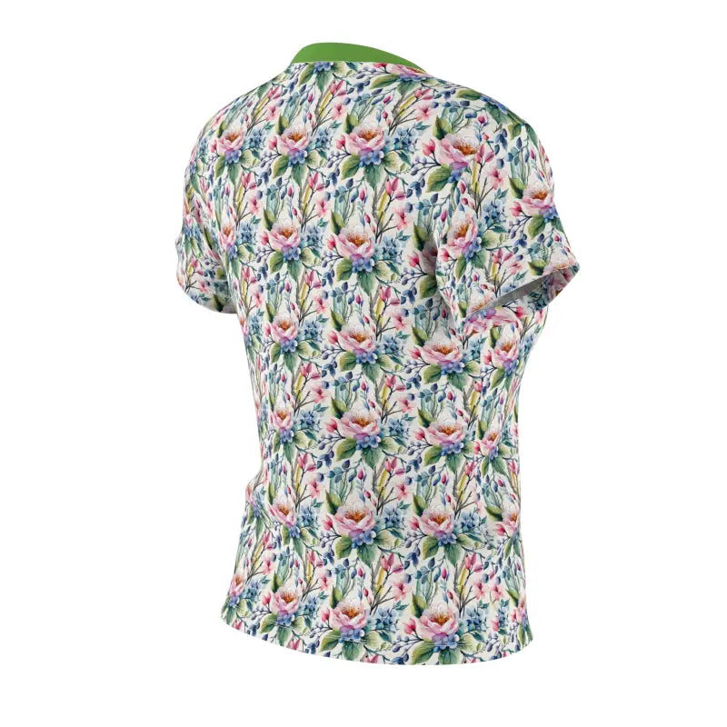 Floral Polyester T-Shirt - Vibrant Pattern Tee - DipaliZ