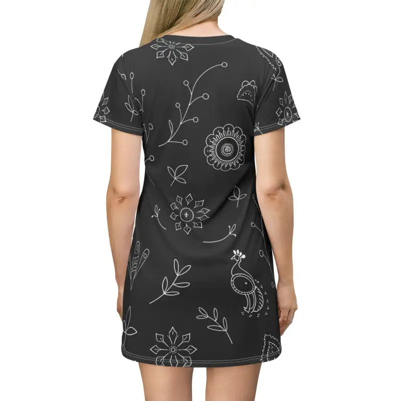 Floral Shirt Dress - Comfort Style Print - DipaliZ