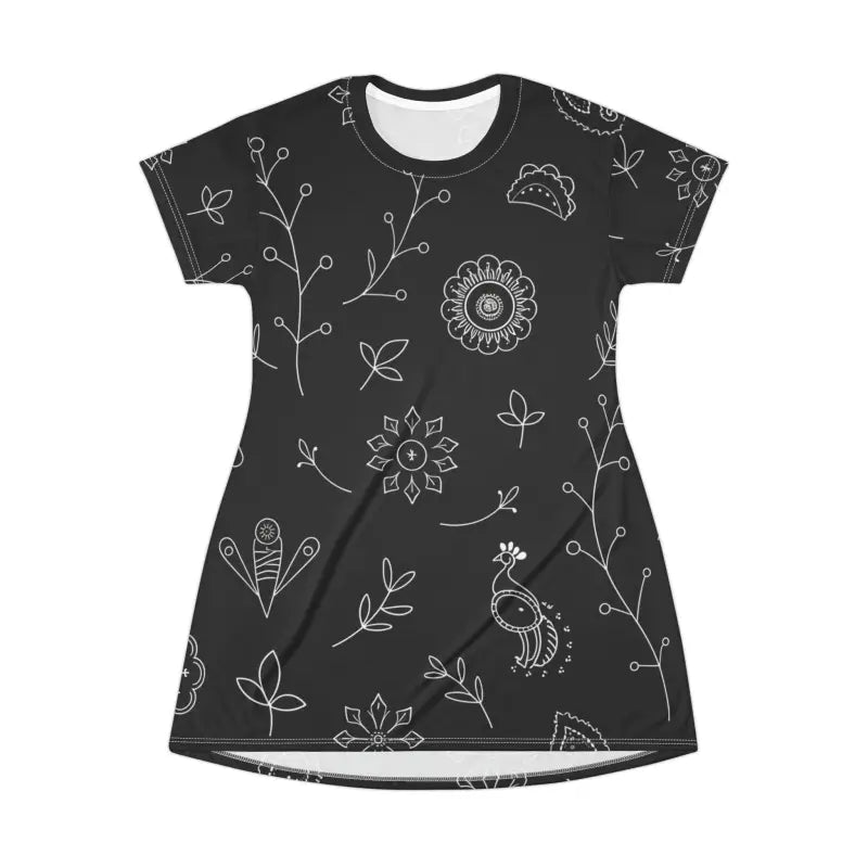 Floral Shirt Dress - Comfort Style Print - DipaliZ