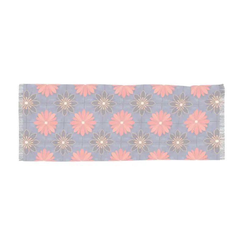 Floral Light Scarf - Vivid Red Flowers Print - DipaliZ
