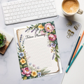 Floral Future Planning Notepad - Tear-Away Pages - DipaliZ