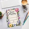 Floral Tear-Away Notepad - Magnetic Backing for Planning - DipaliZ
