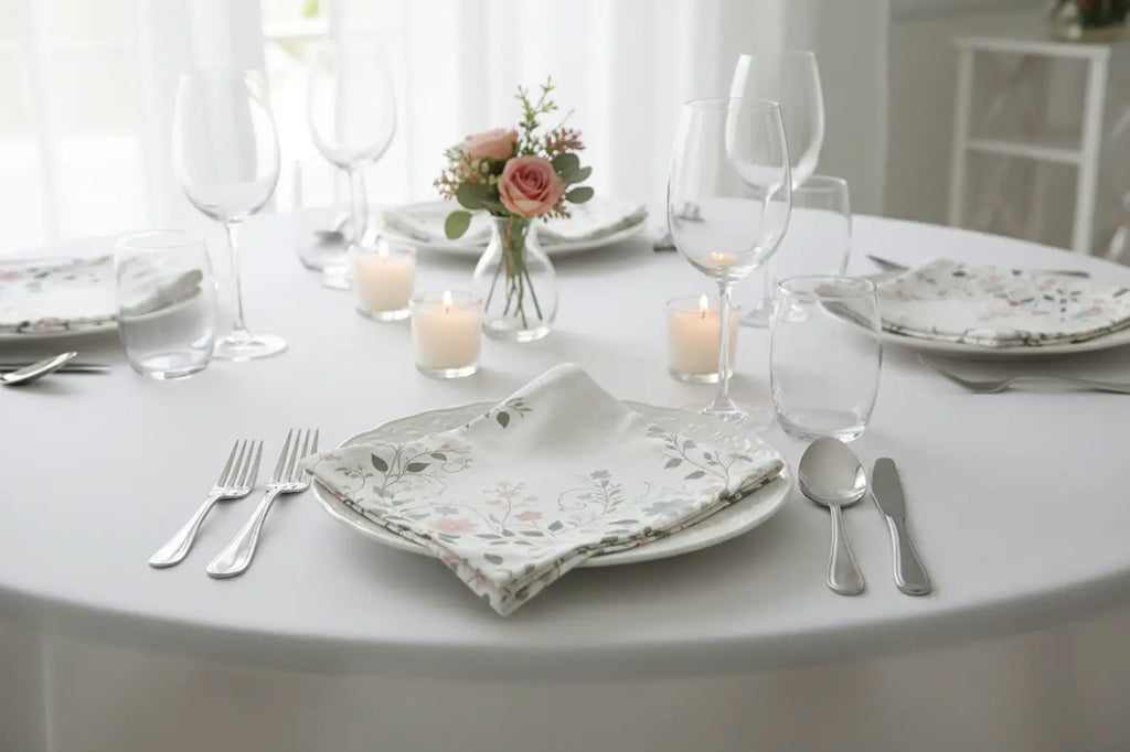 Floral Garden Napkins, Decorative Tableware for Weddings, Parties, Picnics, Home Decor, Spring Celebrations