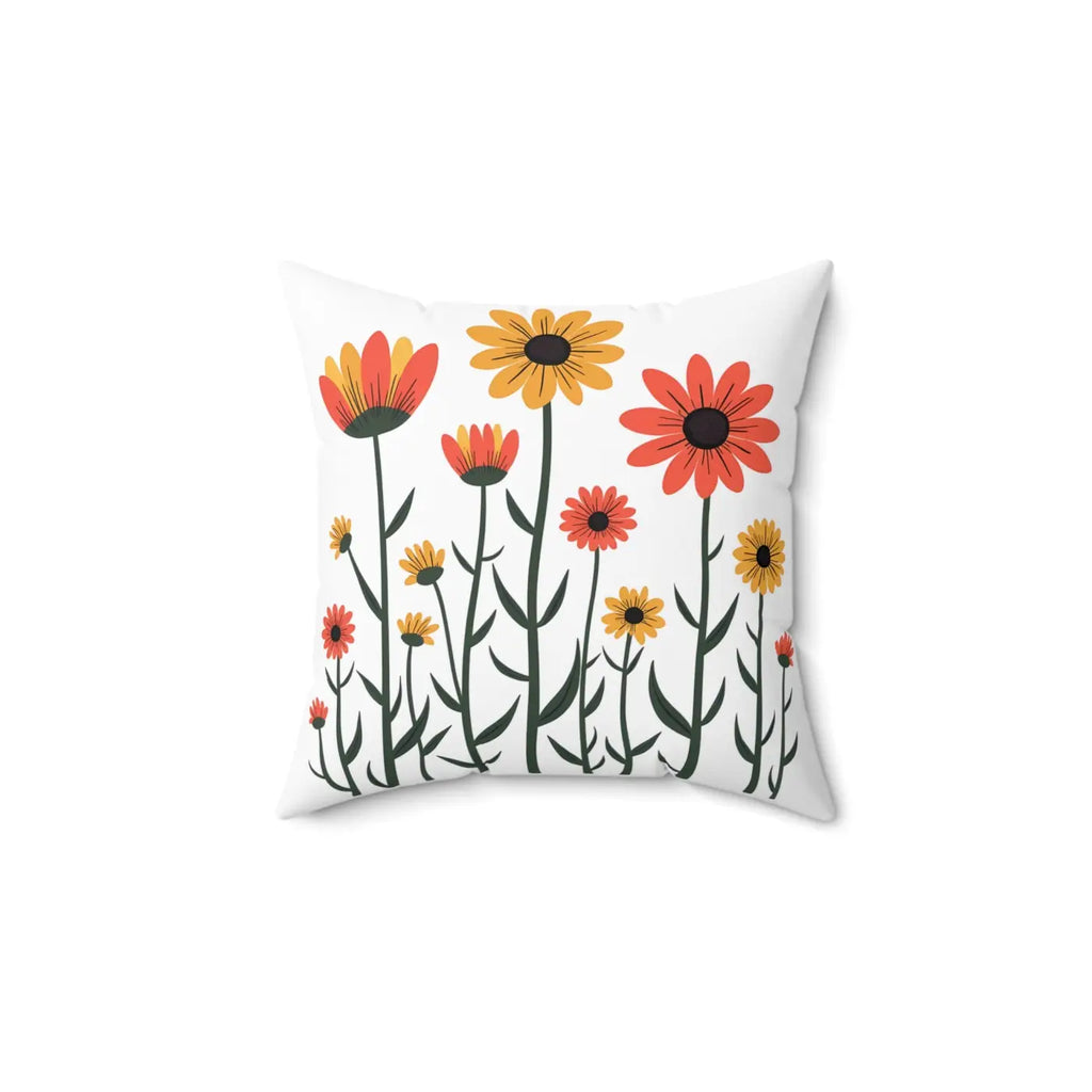 Floral Garden Throw - Bright Flower Design for Cozy Spaces - DipaliZ