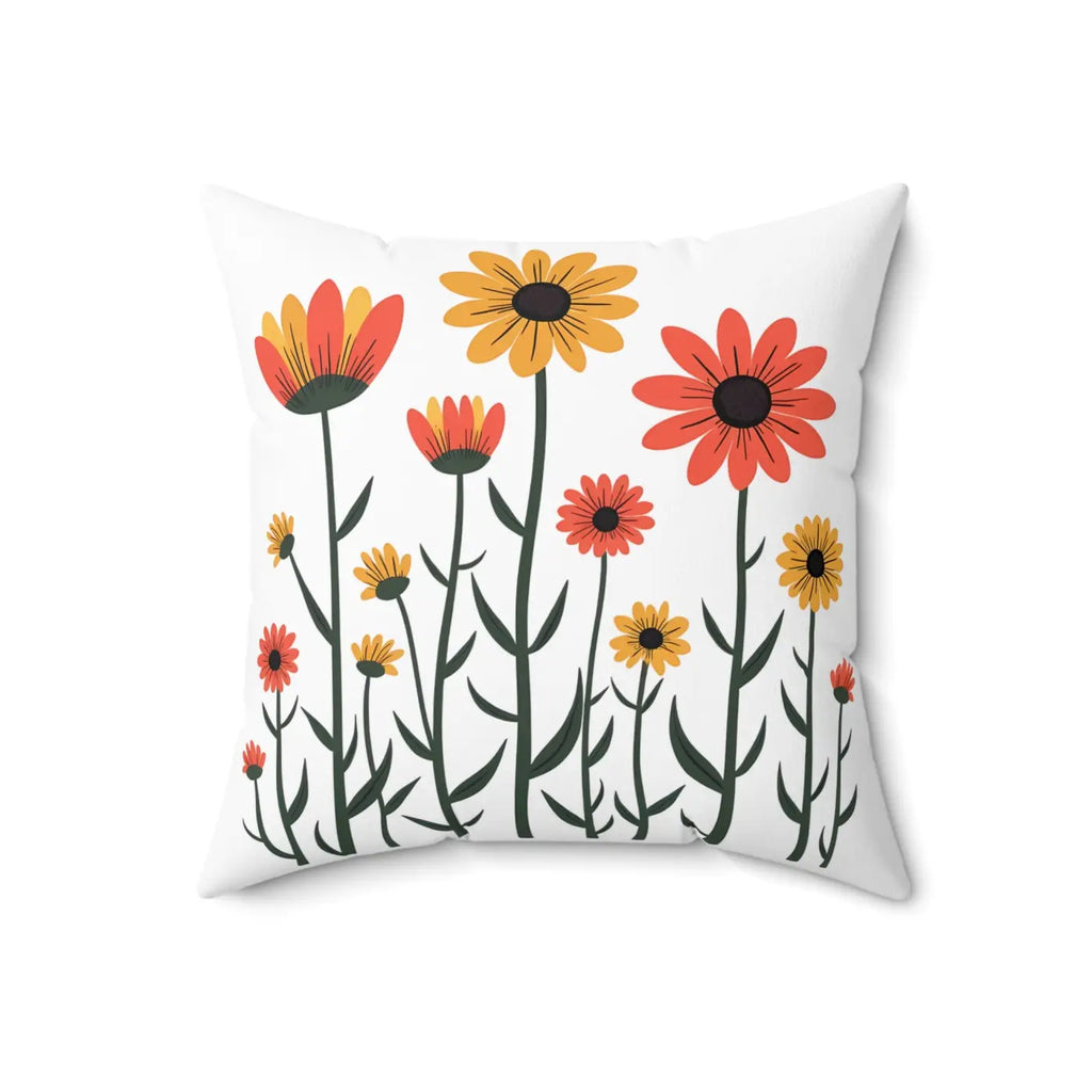 Floral Garden Throw - Bright Flower Design for Cozy Spaces - DipaliZ