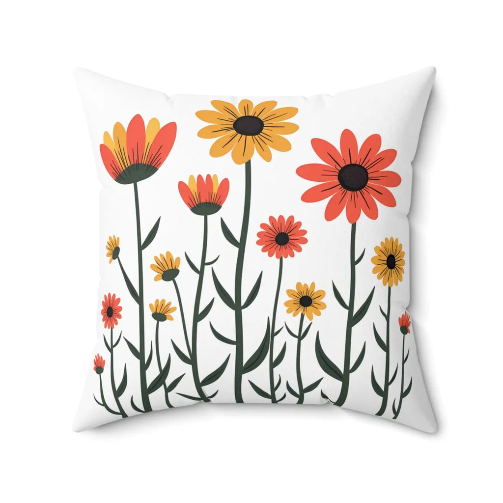 Floral Garden Throw - Bright Flower Design for Cozy Spaces - DipaliZ