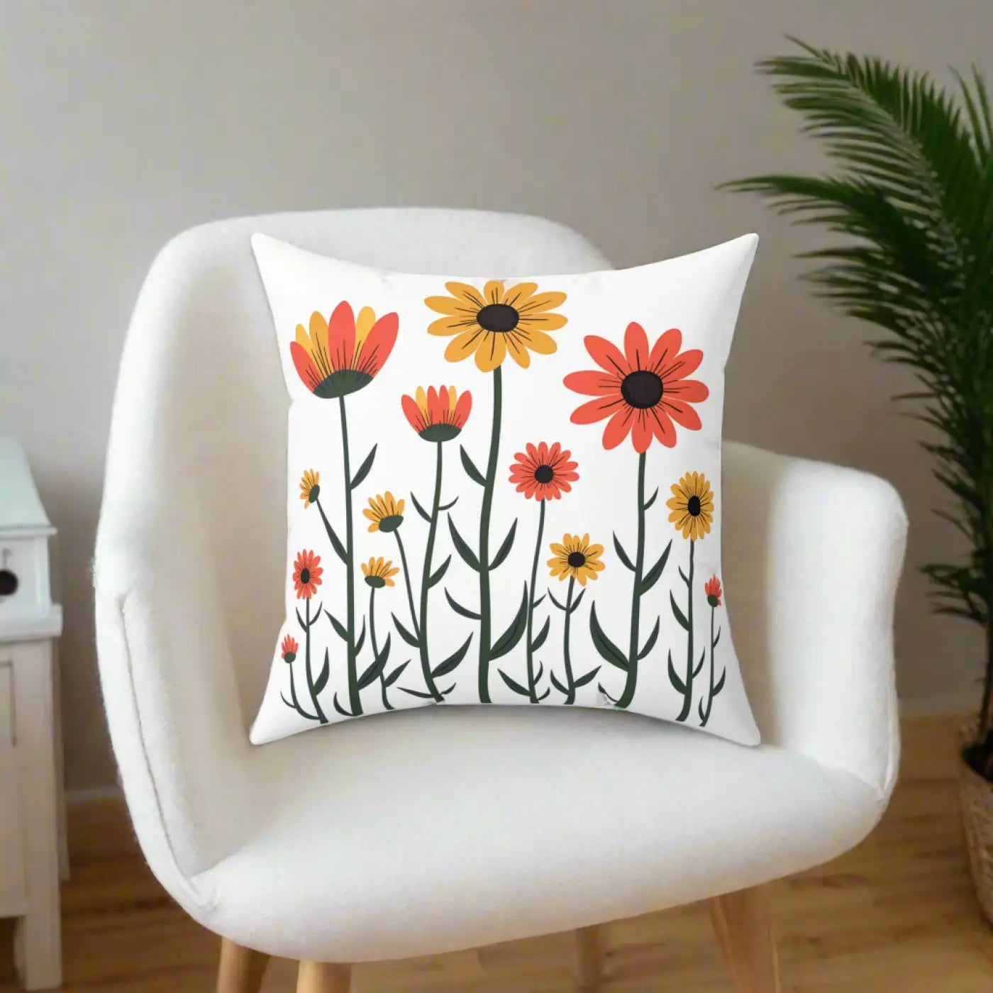 Floral Garden Throw - Bright Flower Design for Cozy Spaces - DipaliZ
