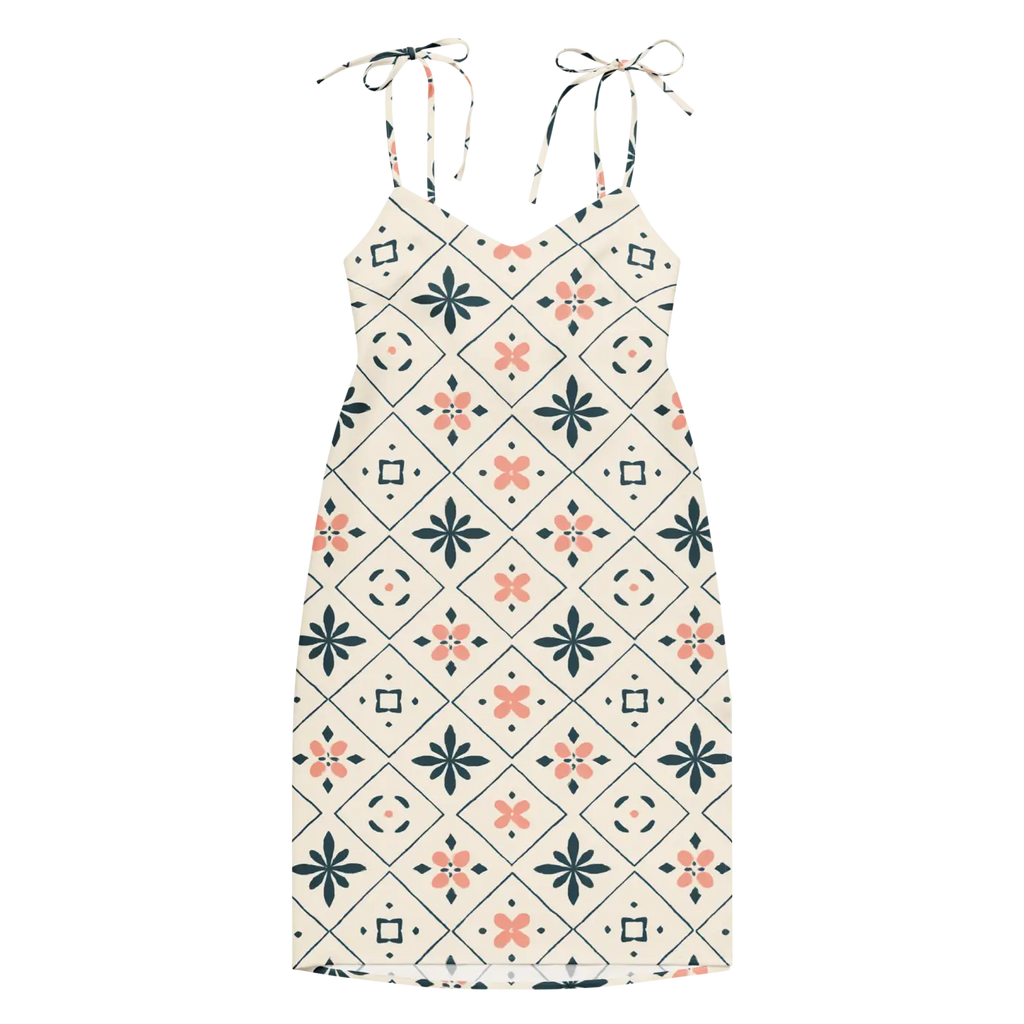 Garden Whirl Midi Dress - Built-In Bra Support - DipaliZ