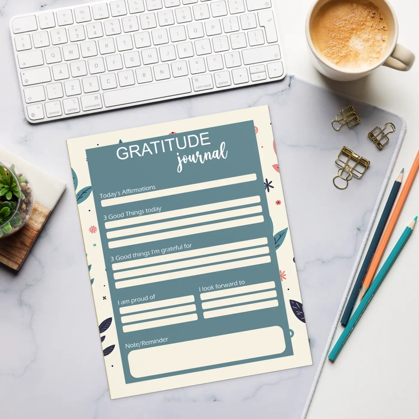 Floral Gratitude Journal - Exquisite Floral Designs - DipaliZ