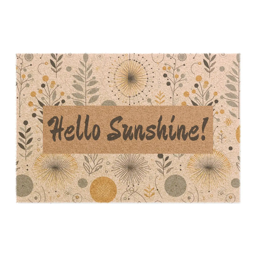 Sunshine Floral Doormat - Bohemian Style Entryway - DipaliZ