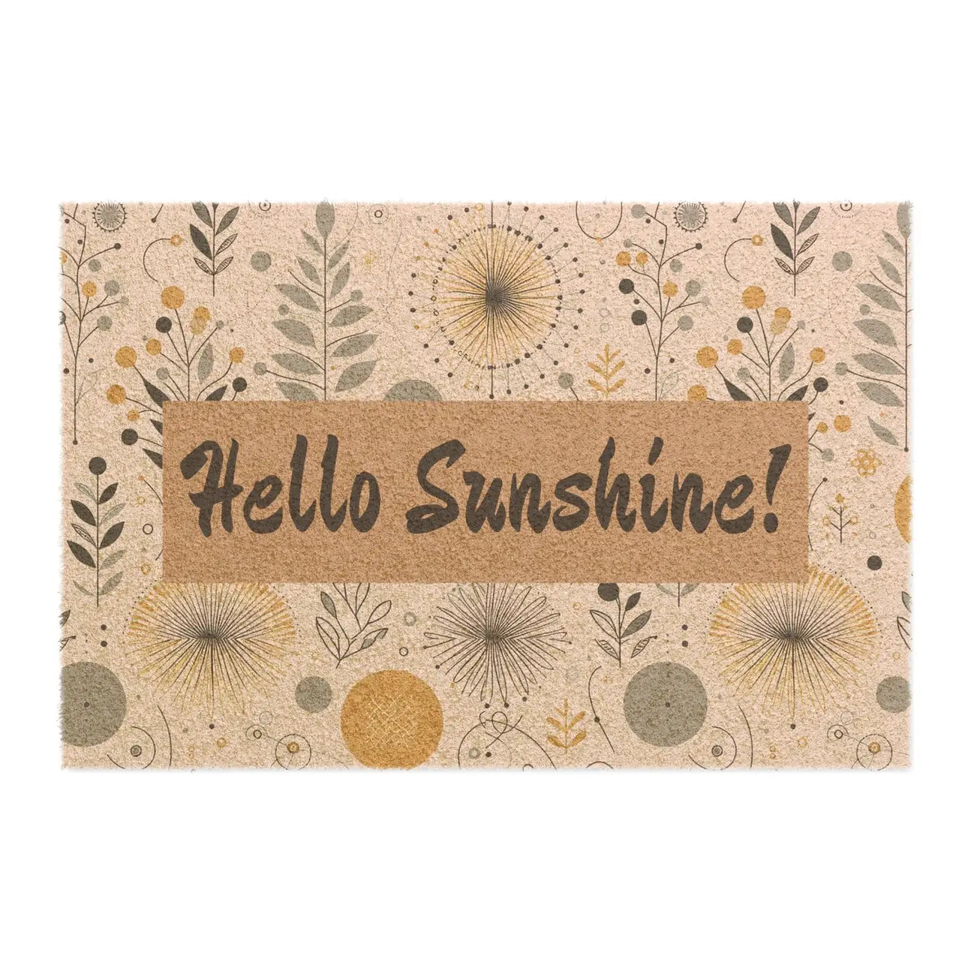 Sunshine Floral Doormat - Bohemian Style Entryway - DipaliZ
