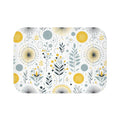 Floral Grey Pattern Bath Mat - Yellow Design - DipaliZ