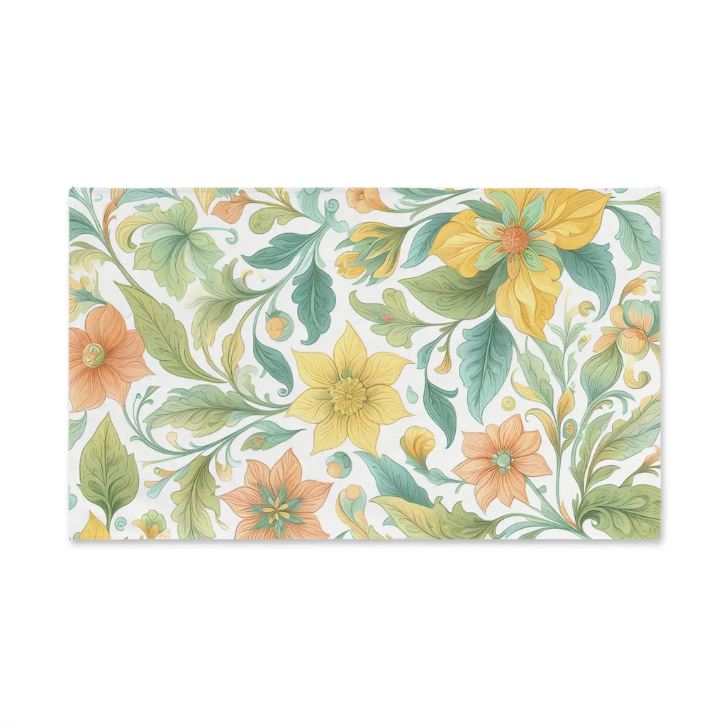 Vibrant Floral Hand Towel - Boho Kitchen Decor - DipaliZ