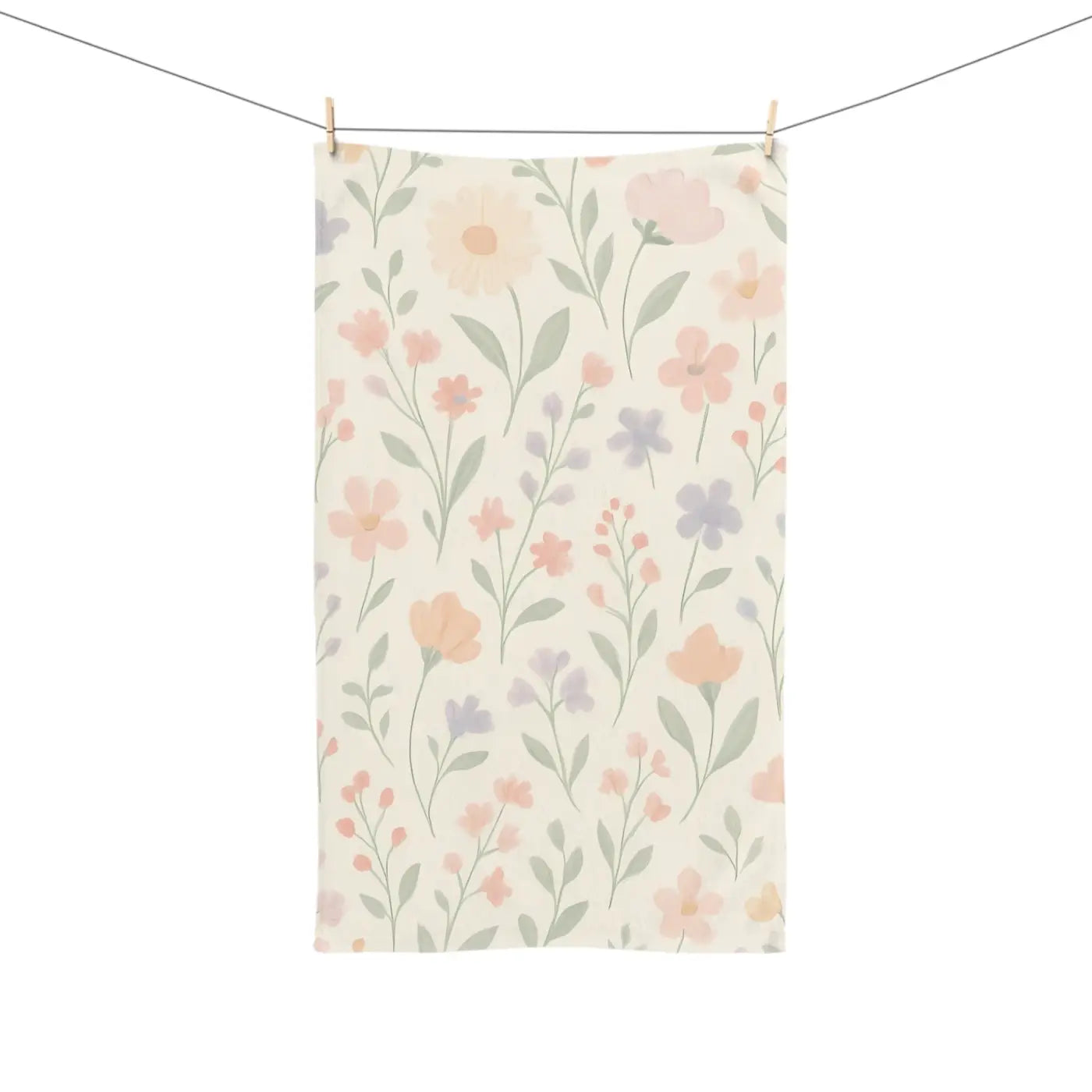 Designer Floral Hand Towel - Spring Home Accent - DipaliZ