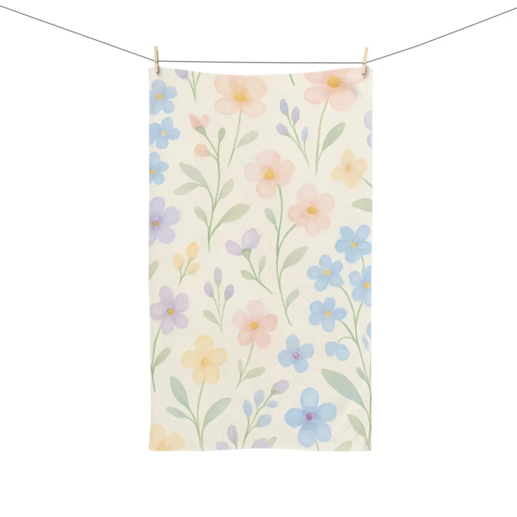 Premium Floral Hand Towel - Pastel Kitchen Charm - DipaliZ