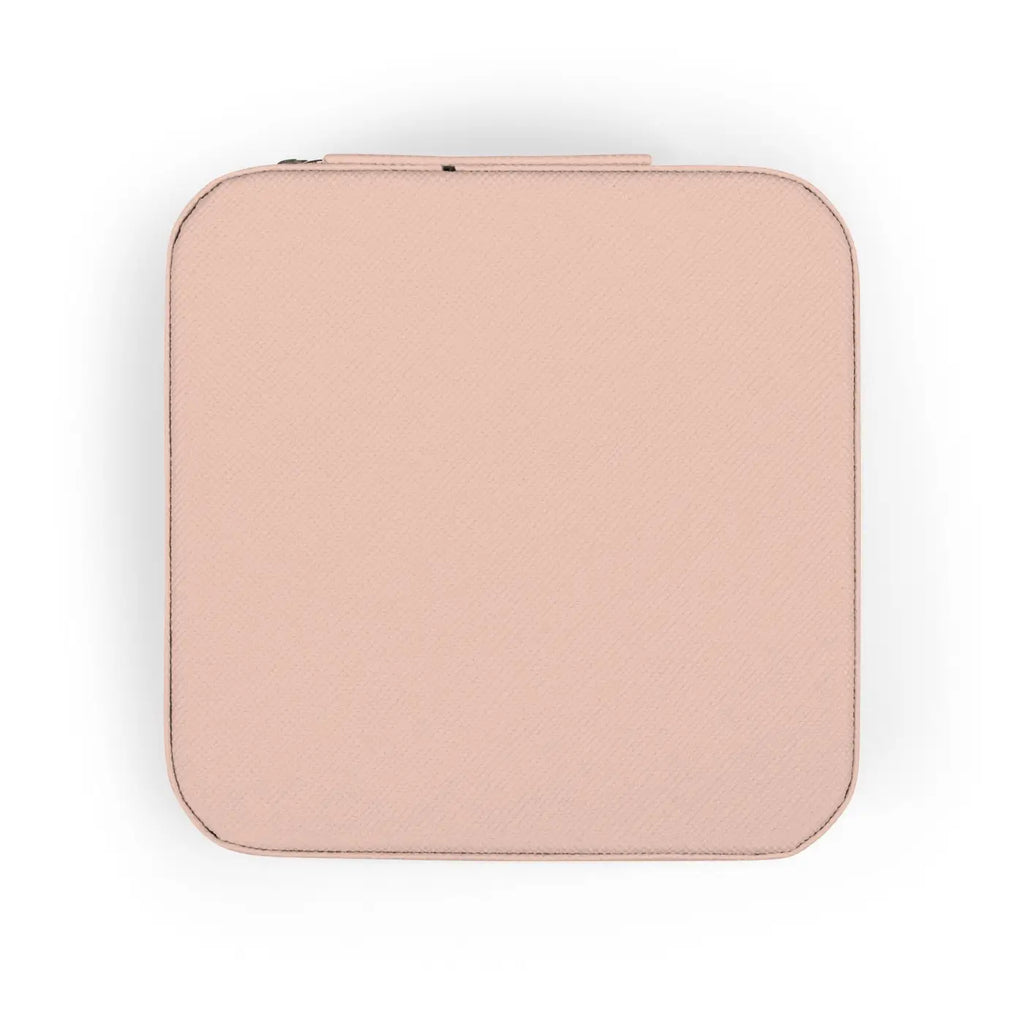 Floral Heart Jewelry Travel Case - Compact Pink Organizer - DipaliZ
