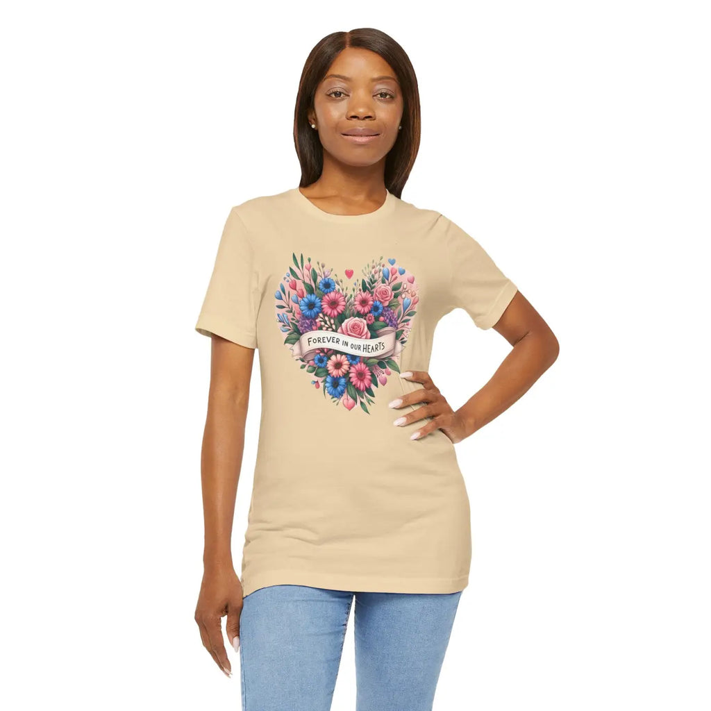 Floral Heart Tee - Forever in Our Hearts Summer Style - DipaliZ