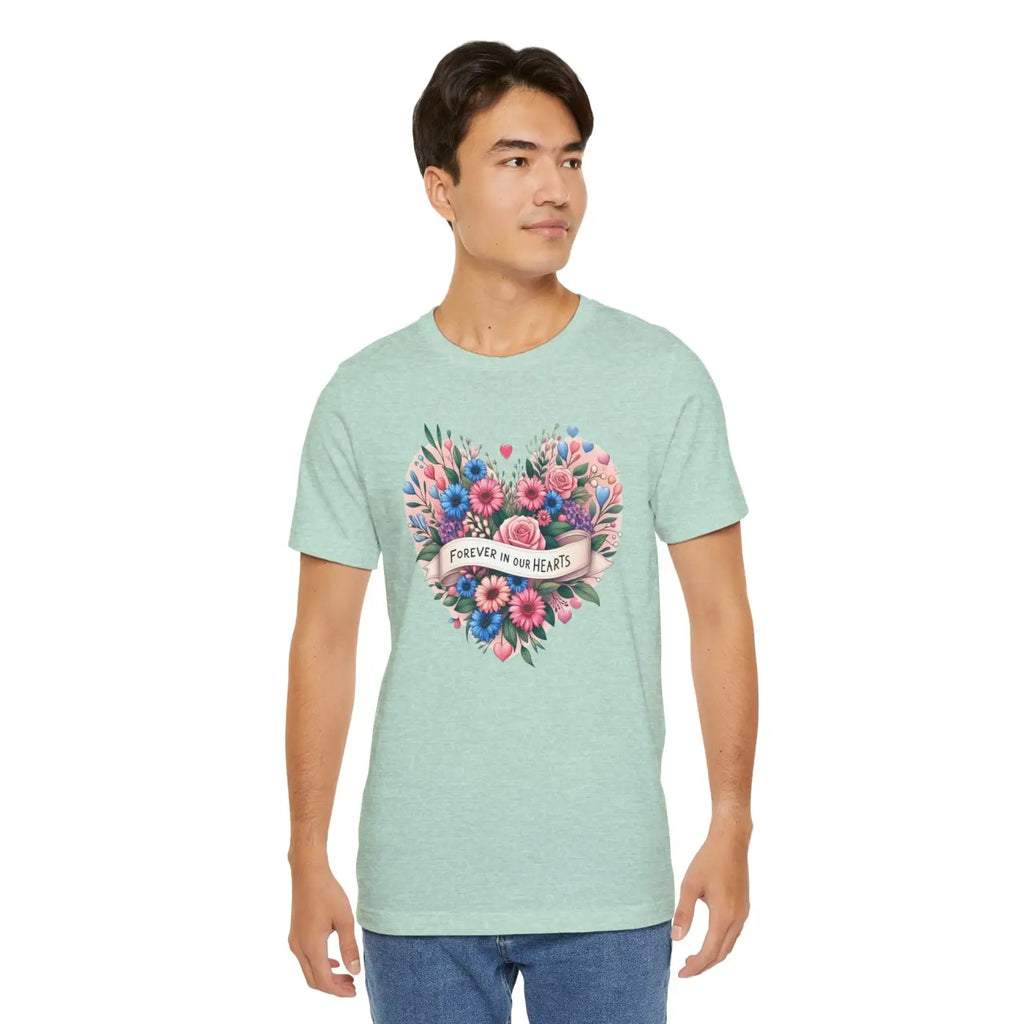Floral Heart Tee - Forever in Our Hearts Summer Style - DipaliZ
