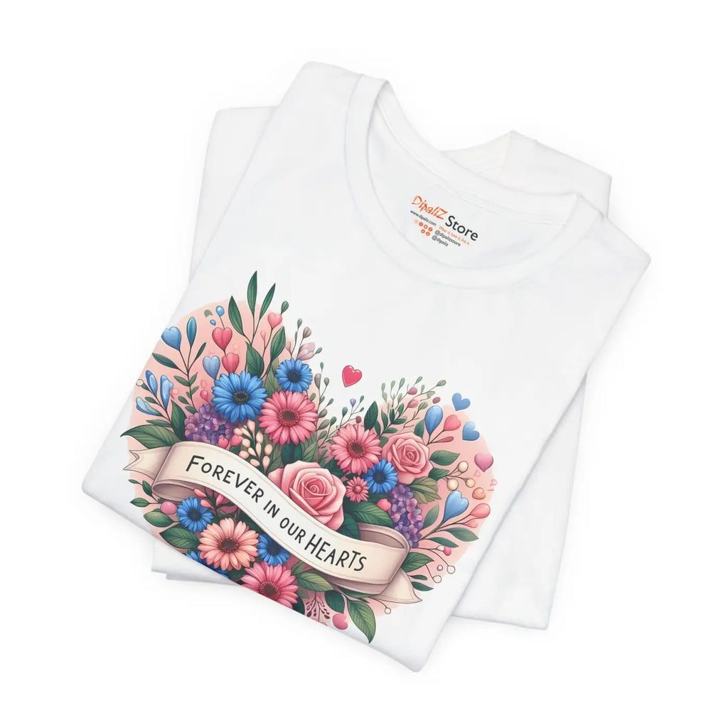 Floral Heart Tee - Forever in Our Hearts Summer Style - DipaliZ