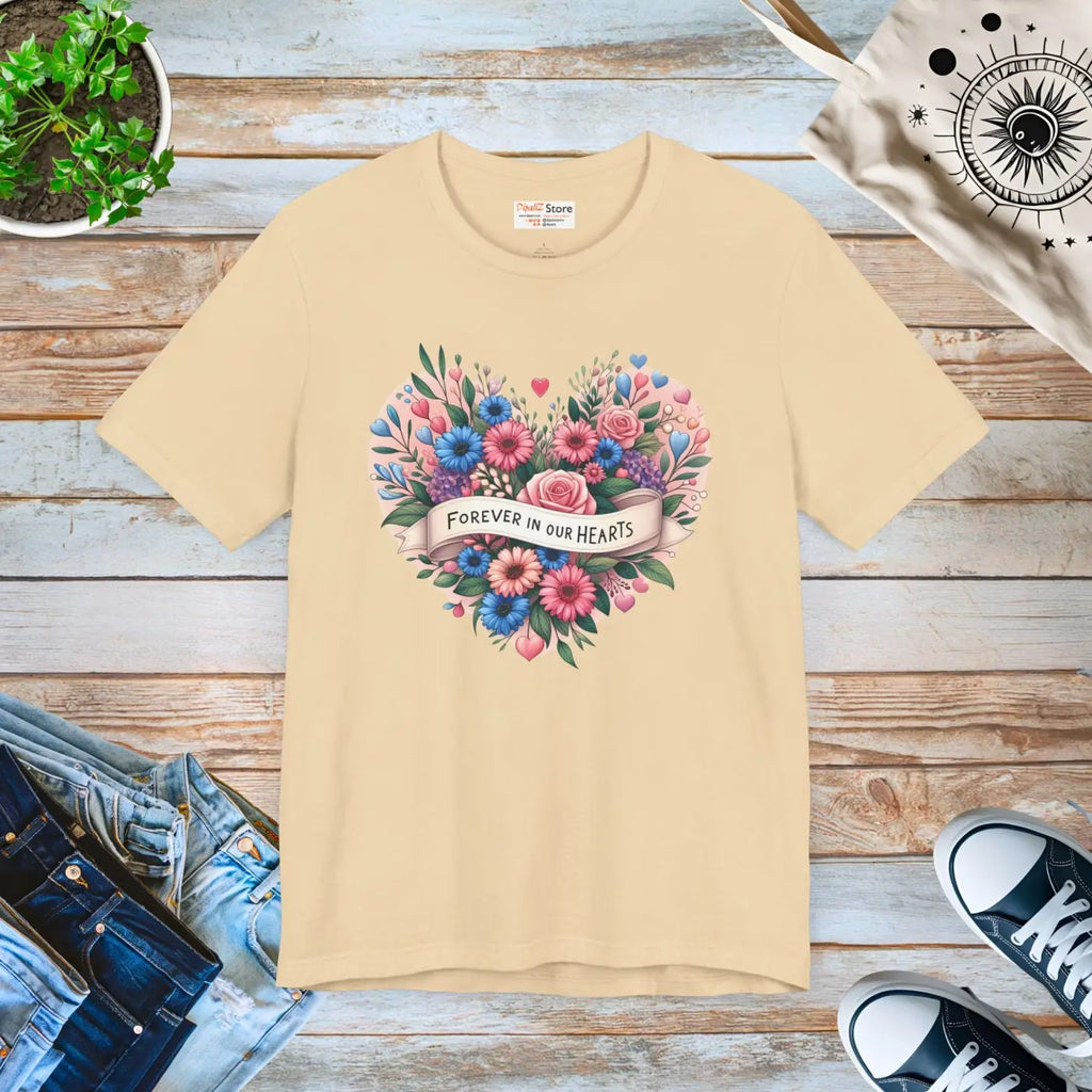Floral Heart Tee - Forever in Our Hearts Summer Style - DipaliZ