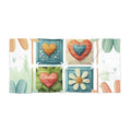 Hearts Beach Towel - Plush Cotton Blend Beach Cloth - DipaliZ