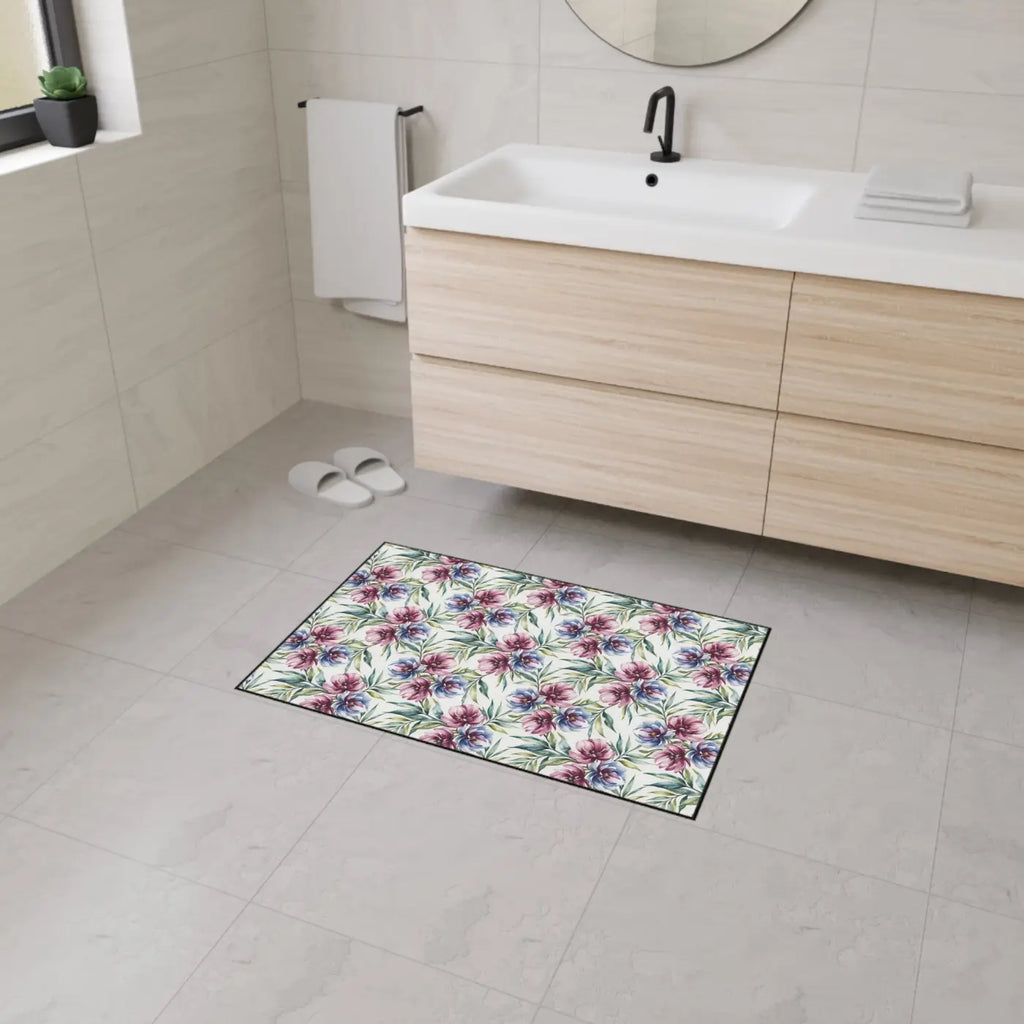 Floral Heavy Duty Floor Mat - Vibrant Home Protection - DipaliZ