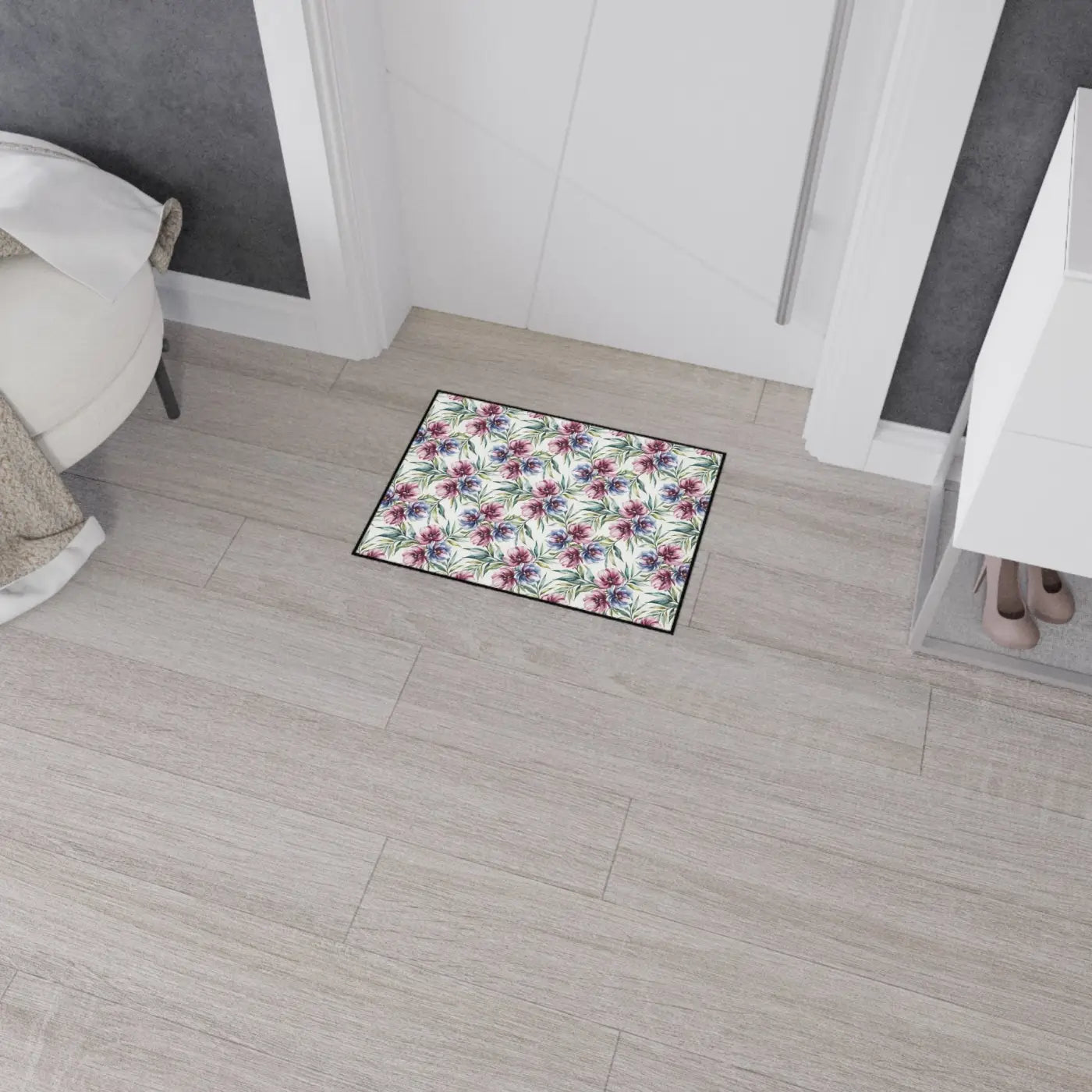 Floral Heavy Duty Floor Mat - Vibrant Home Protection - DipaliZ