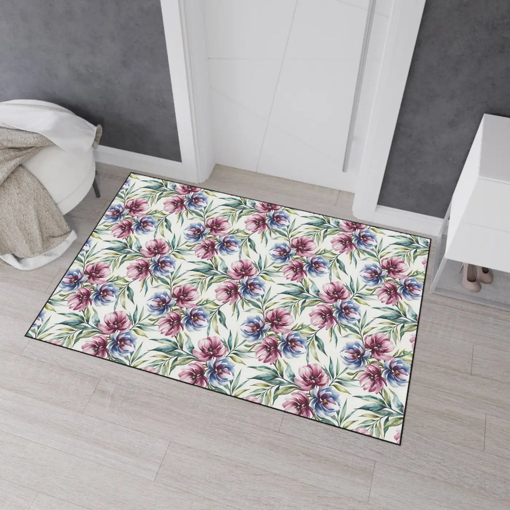 Floral Heavy Duty Floor Mat - Vibrant Home Protection - DipaliZ
