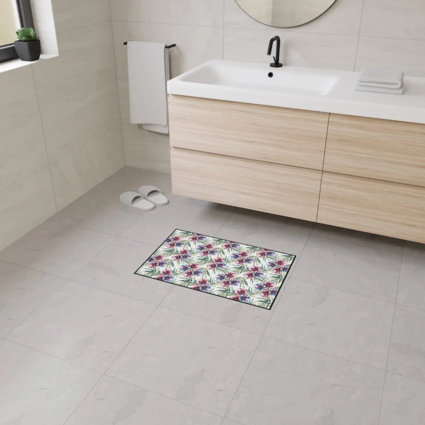 Floral Heavy Duty Floor Mat - Vibrant Home Protection - DipaliZ