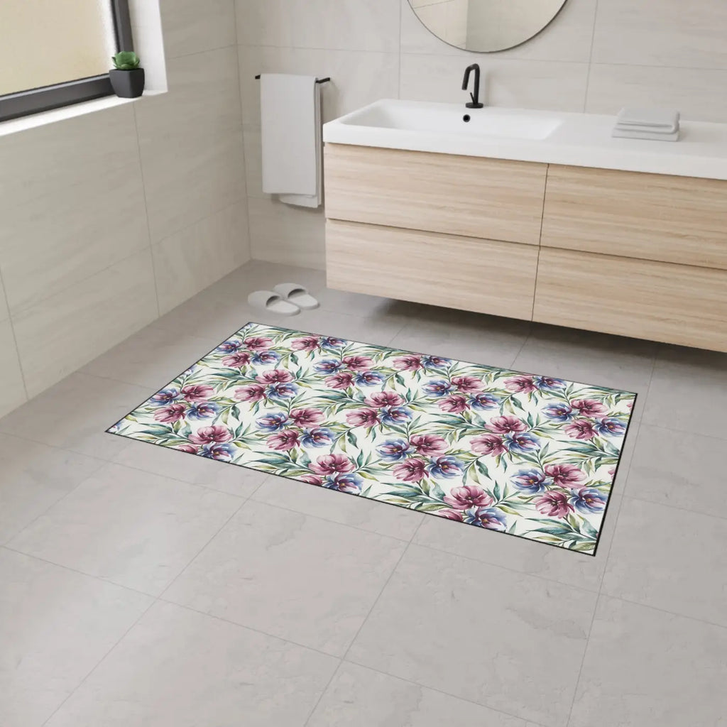 Floral Heavy Duty Floor Mat - Vibrant Home Protection - DipaliZ